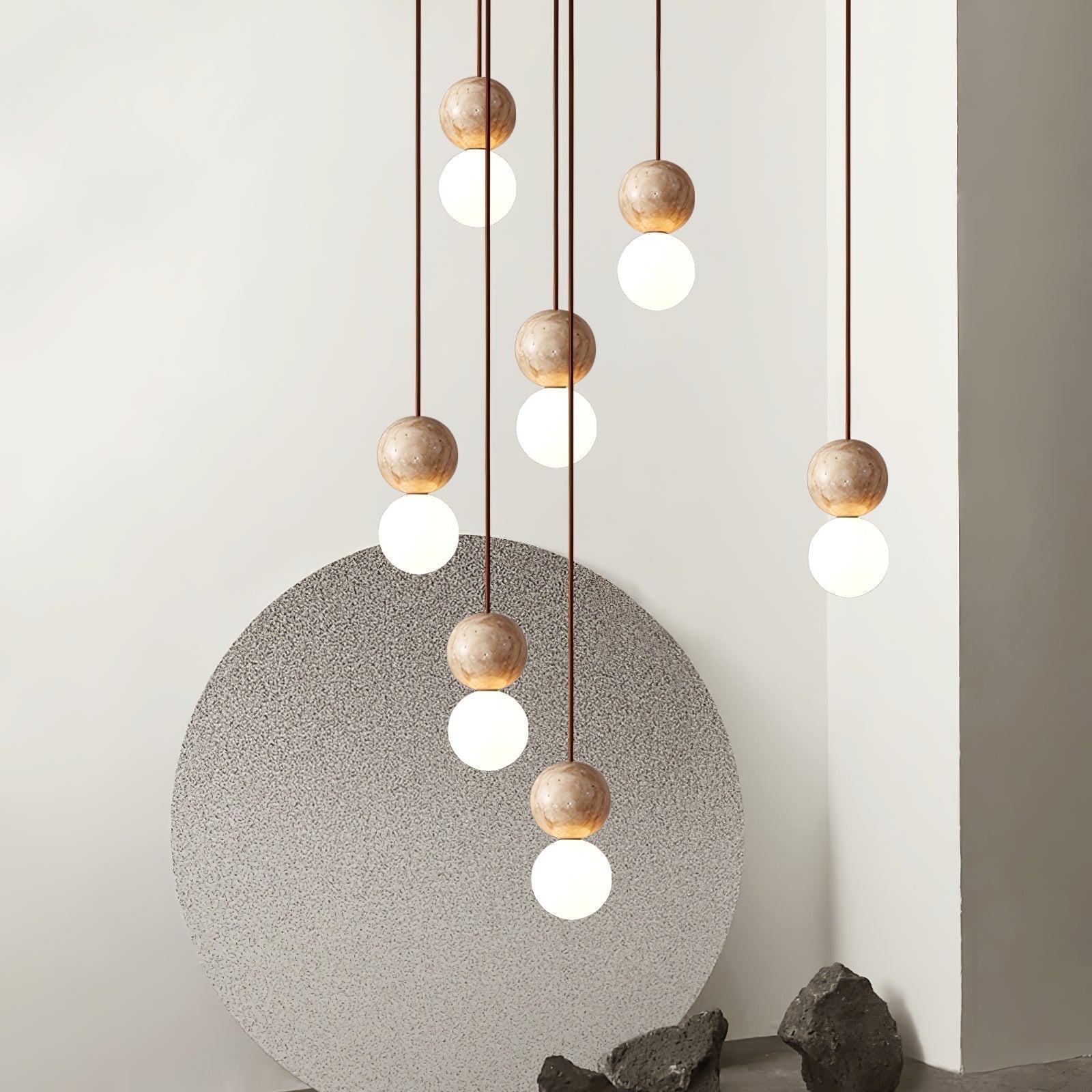 Selene Travertine Whisper Pendant