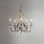 Celestira Crystal Bead Candle Chandelier