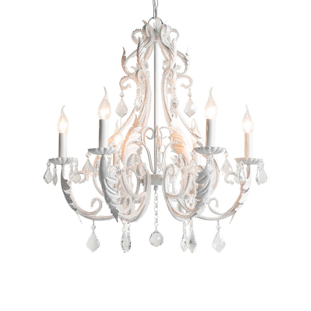 Celestira Crystal Bead Candle Chandelier