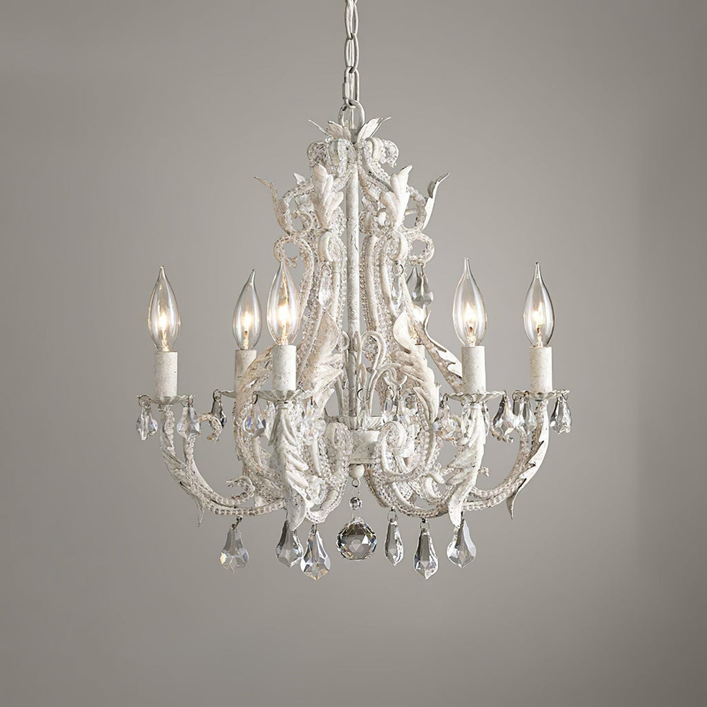 Celestira Crystal Bead Candle Chandelier