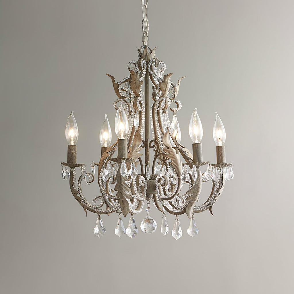 Celestira Crystal Bead Candle Chandelier