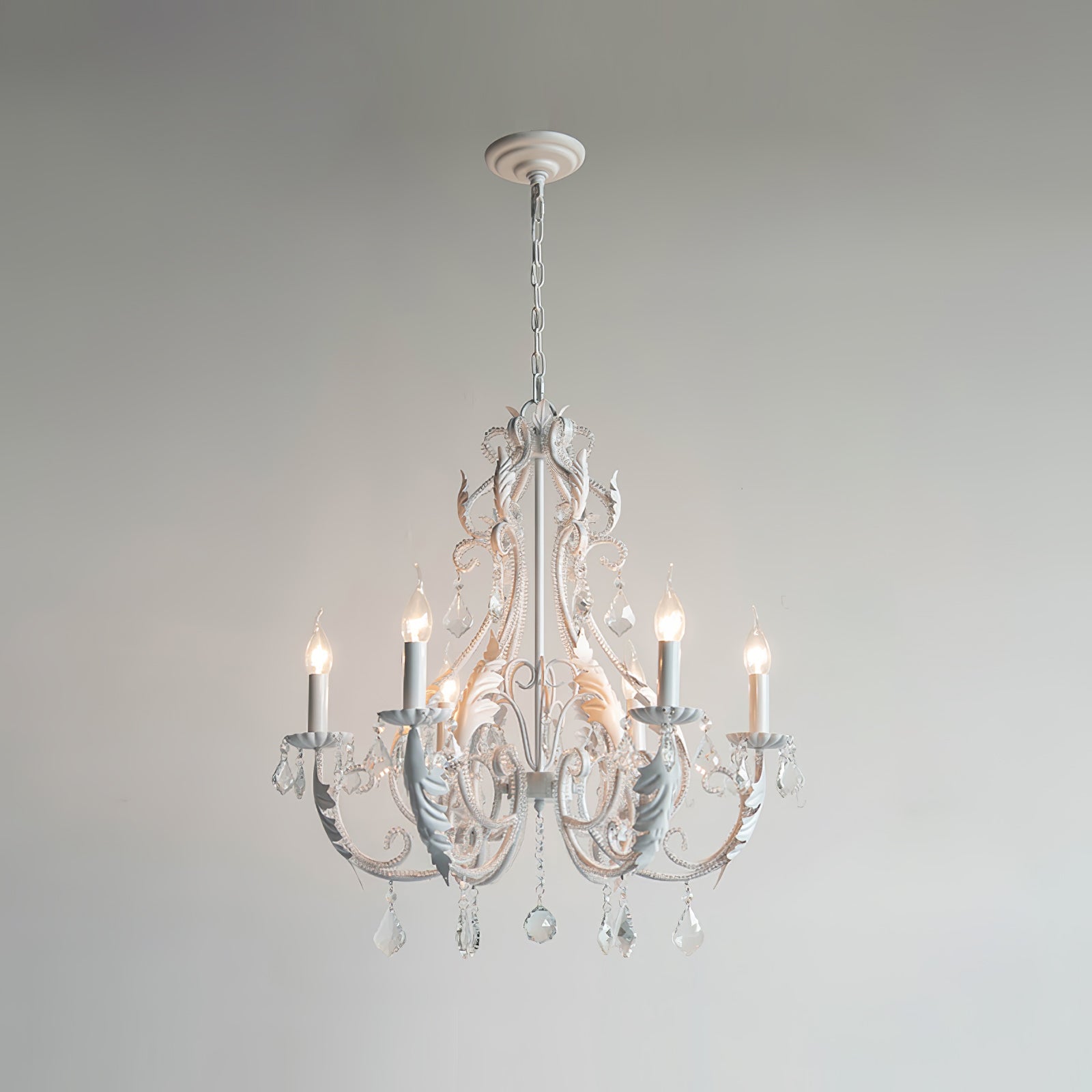 Celestira Crystal Bead Candle Chandelier