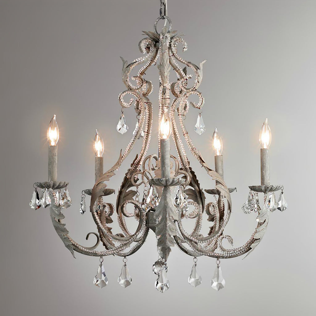 Celestira Crystal Bead Candle Chandelier