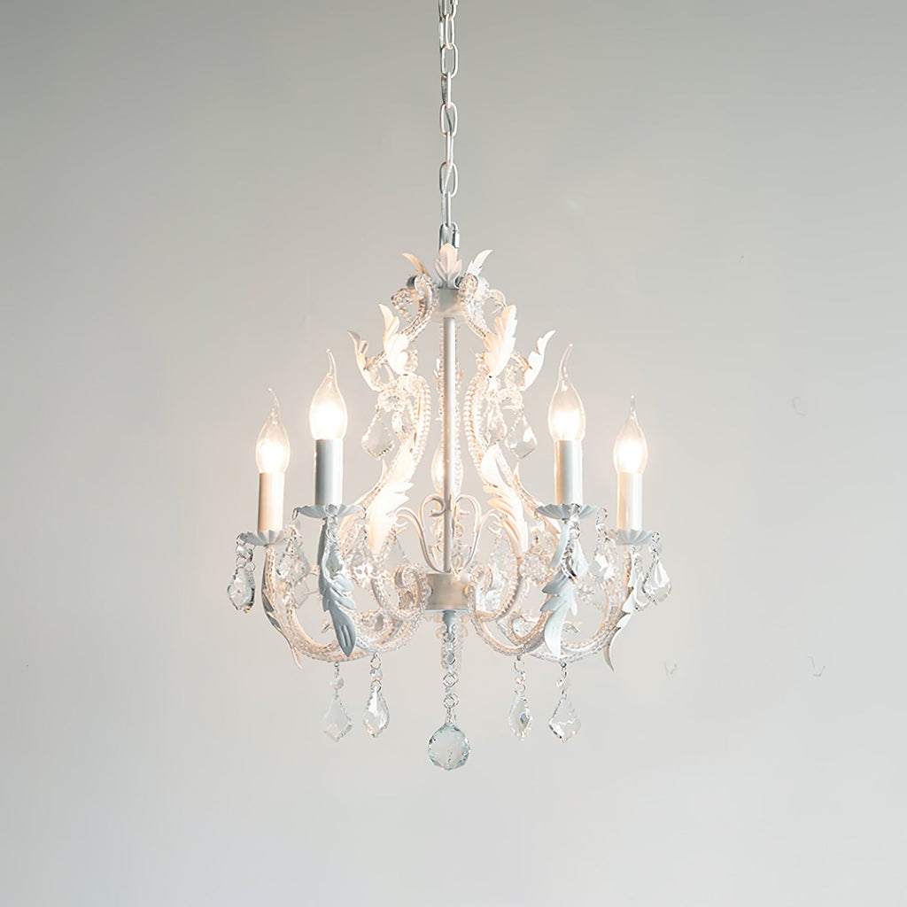 Celestira Crystal Bead Candle Chandelier