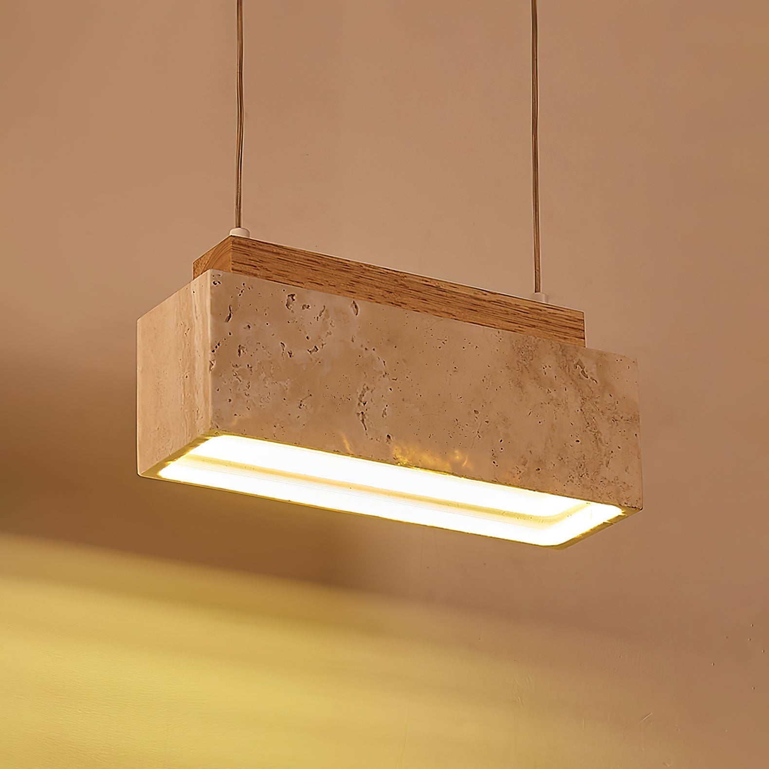 Travertine Horizon Pendant Light