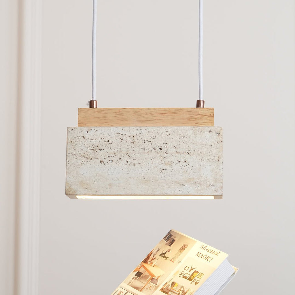 Travertine Horizon Pendant Light