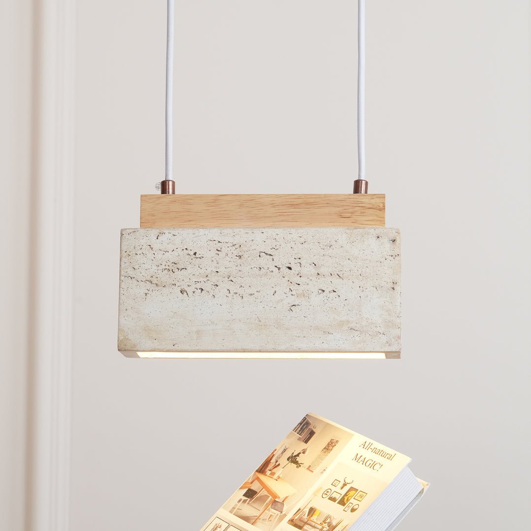 Travertine Horizon Pendant Light
