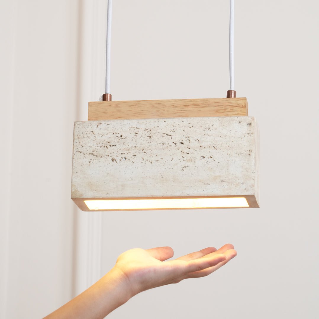Travertine Horizon Pendant Light