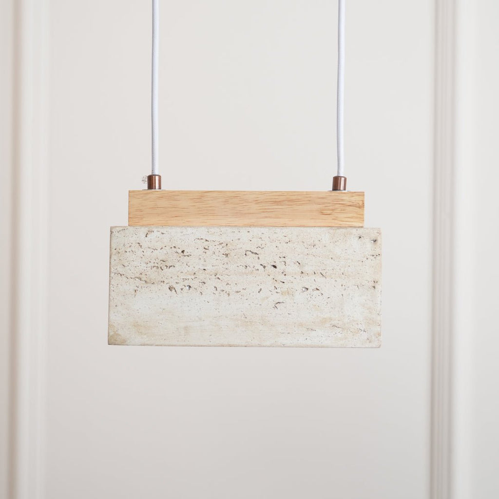 Travertine Horizon Pendant Light
