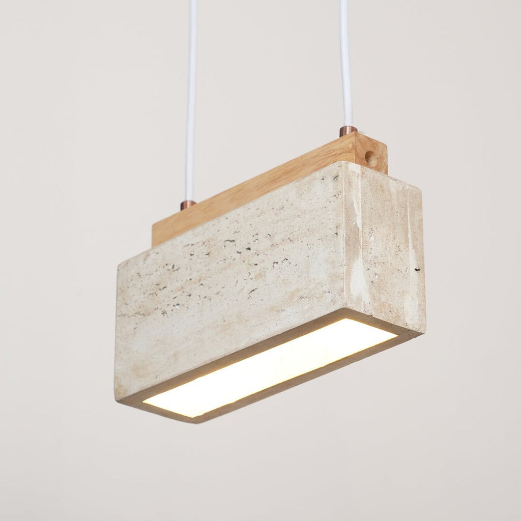 Travertine Horizon Pendant Light