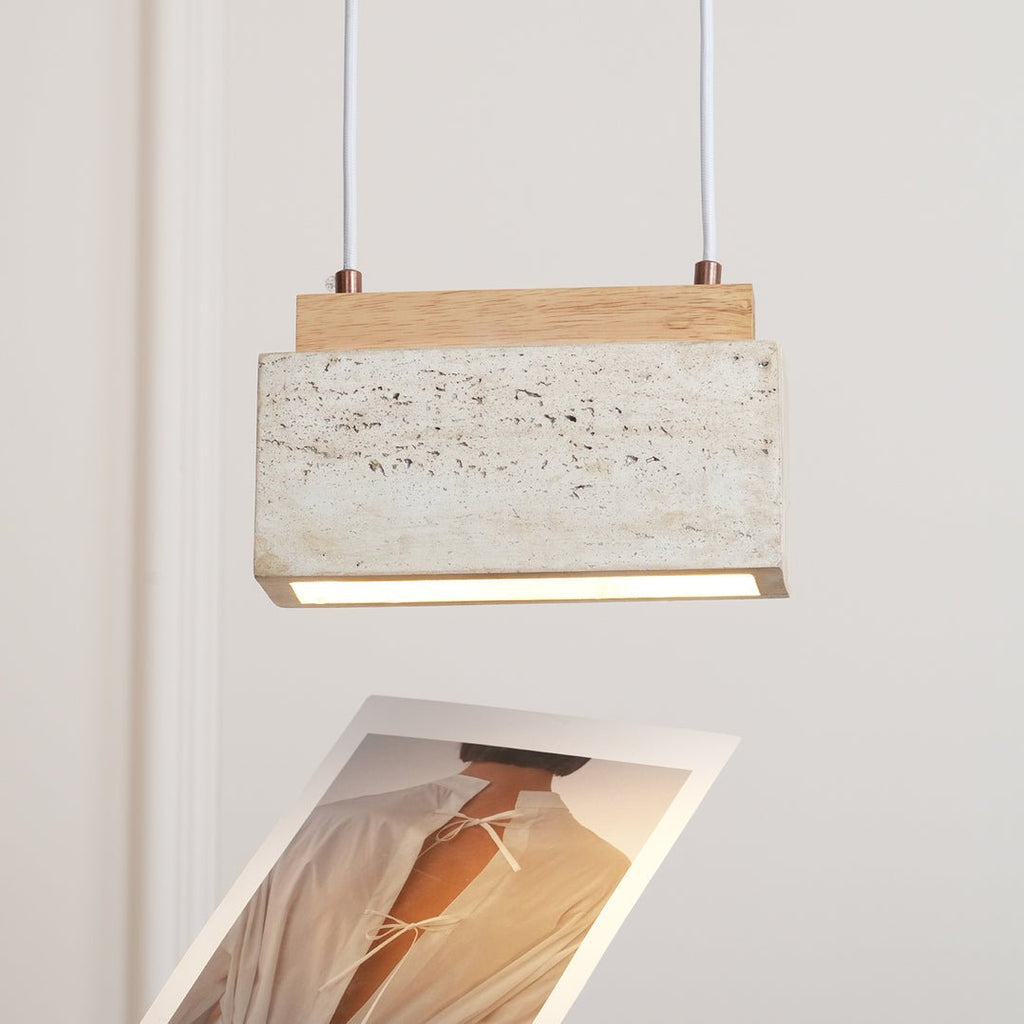 Travertine Horizon Pendant Light