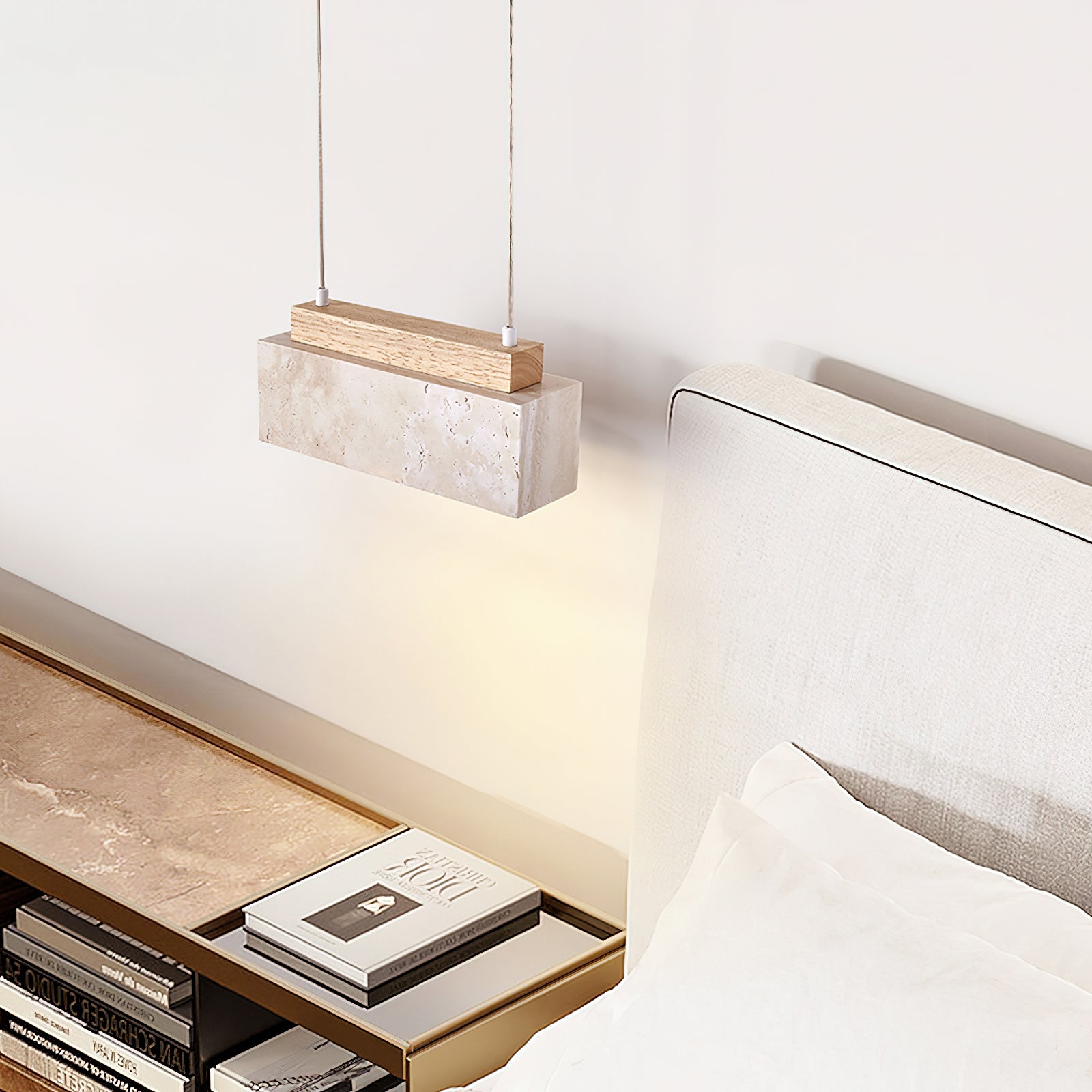 Travertine Horizon Pendant Light