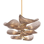 Calista Bronze Petal Glass Chandelier