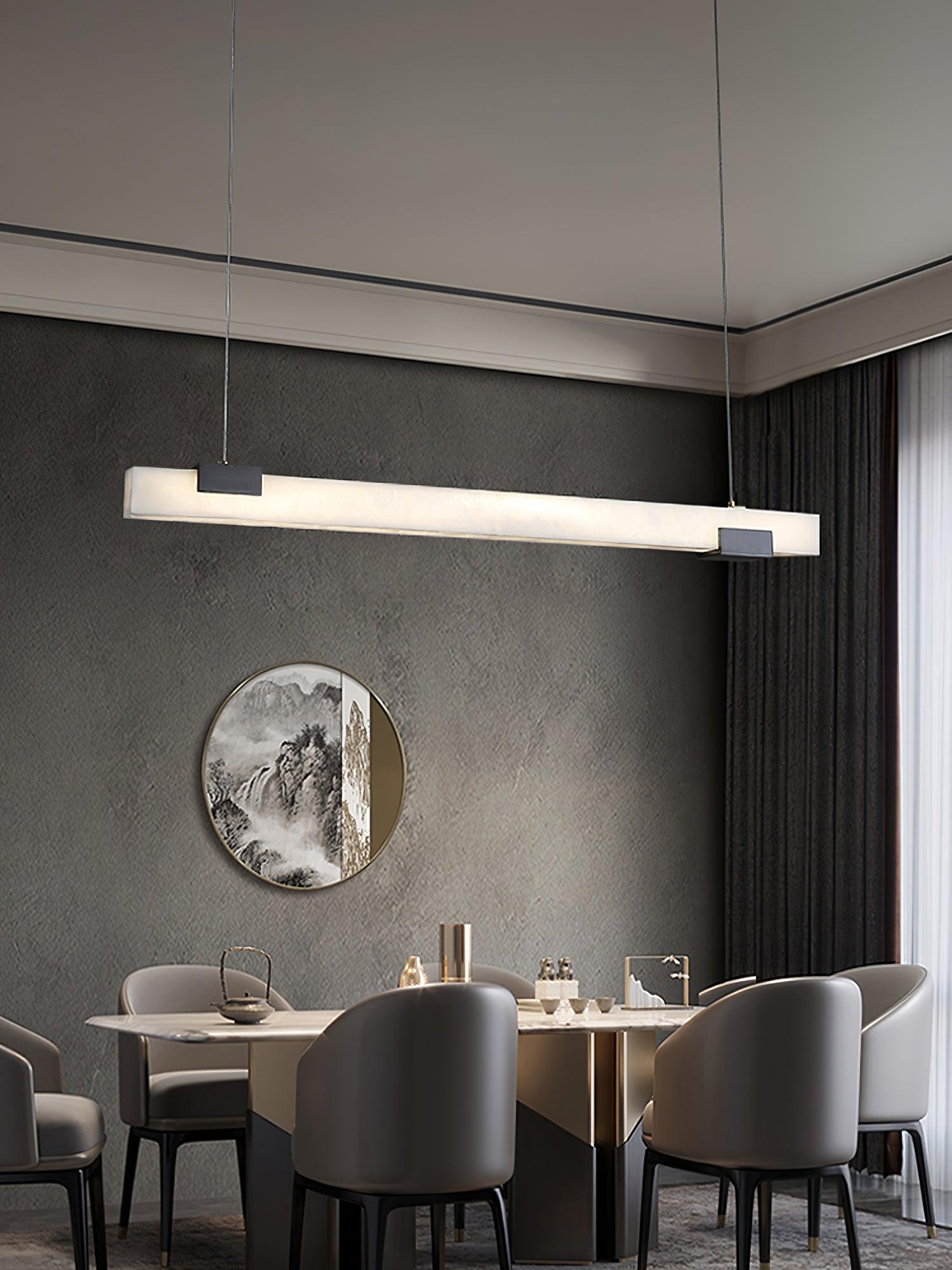 Alabaster Linear Glow Pendant Light