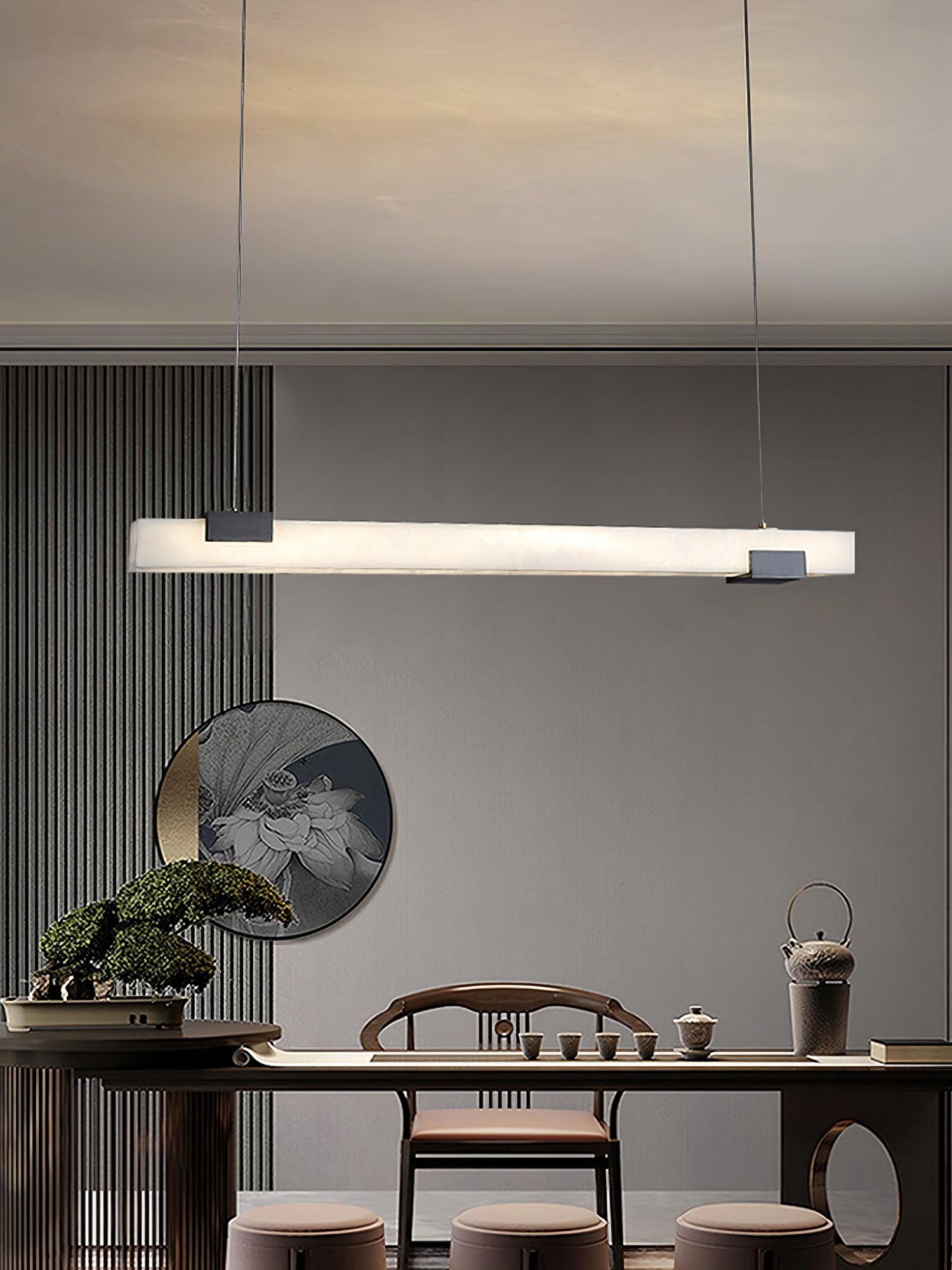 Alabaster Linear Glow Pendant Light