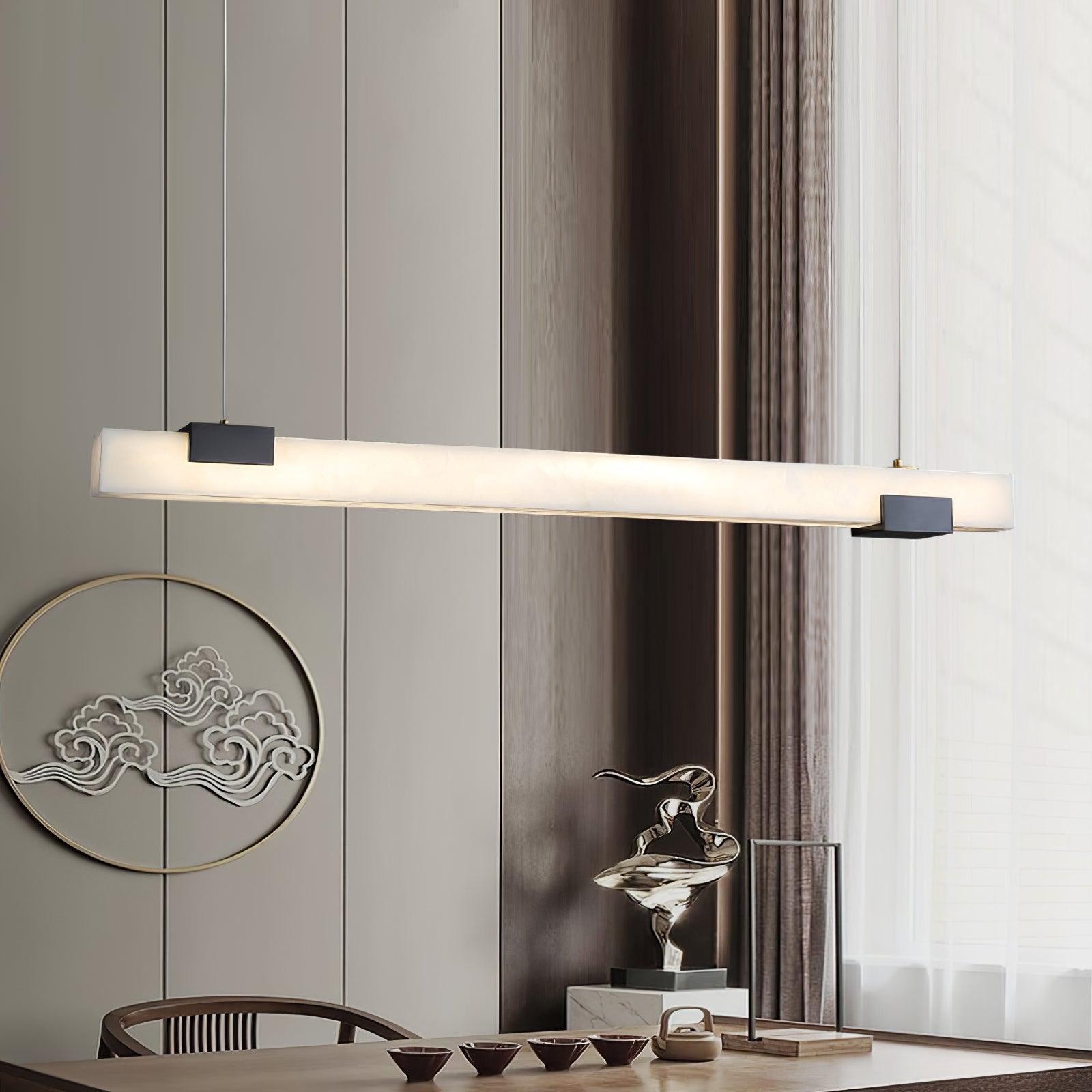 Alabaster Linear Glow Pendant Light