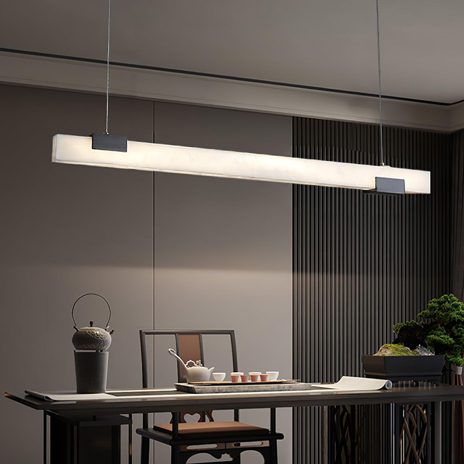 Alabaster Linear Glow Pendant Light