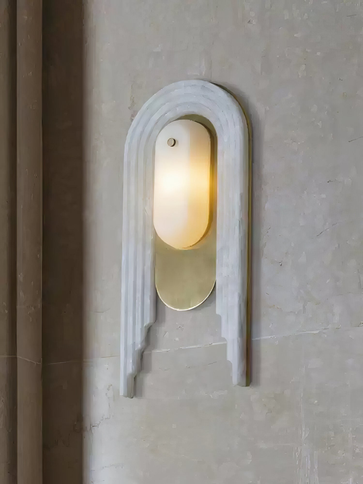 Alabaster Arc Wall Light