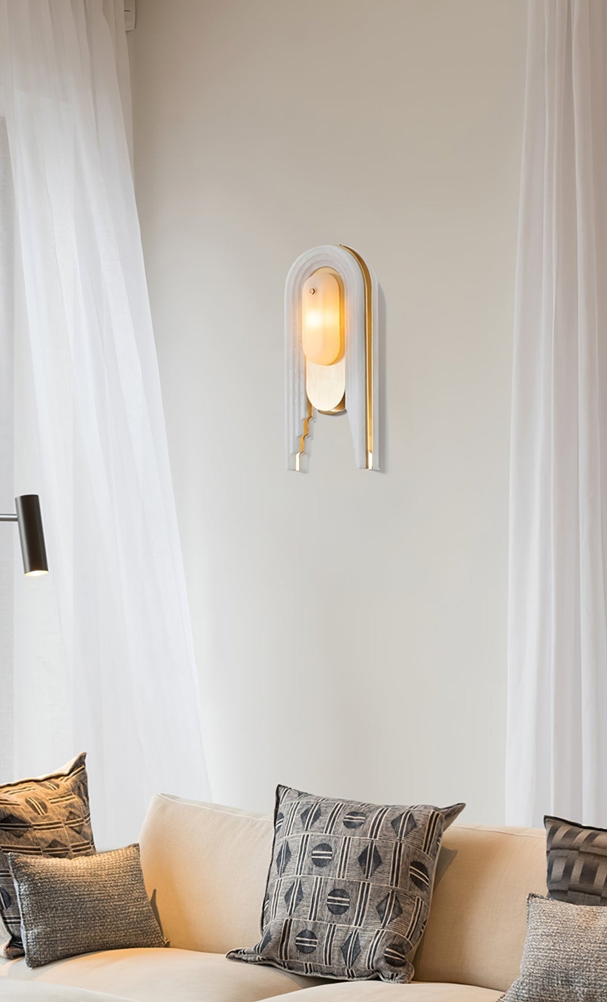 Alabaster Arc Wall Light