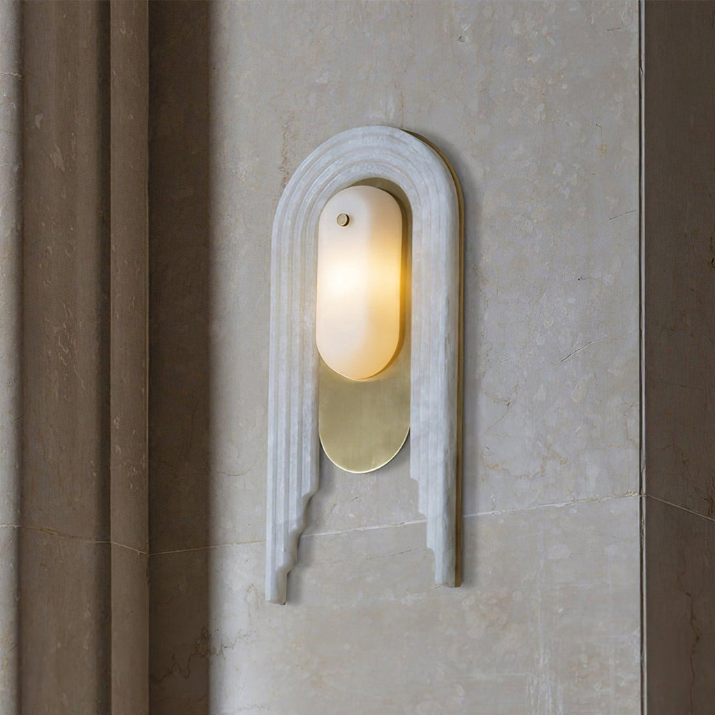 Alabaster Arc Wall Light