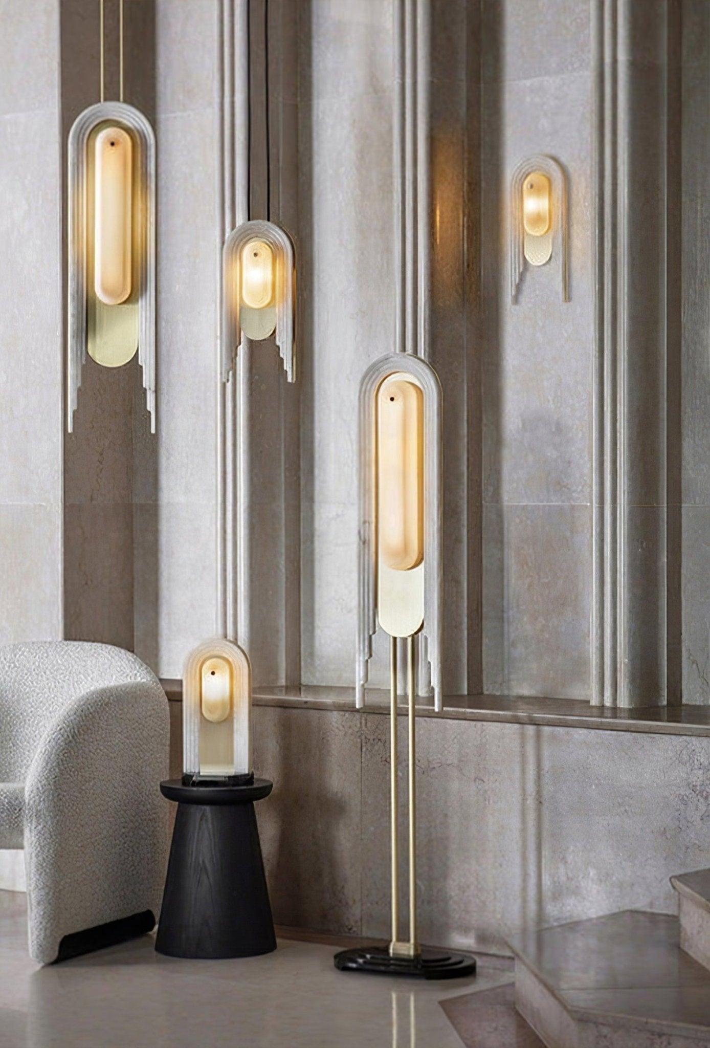 Alabaster Arc Wall Light