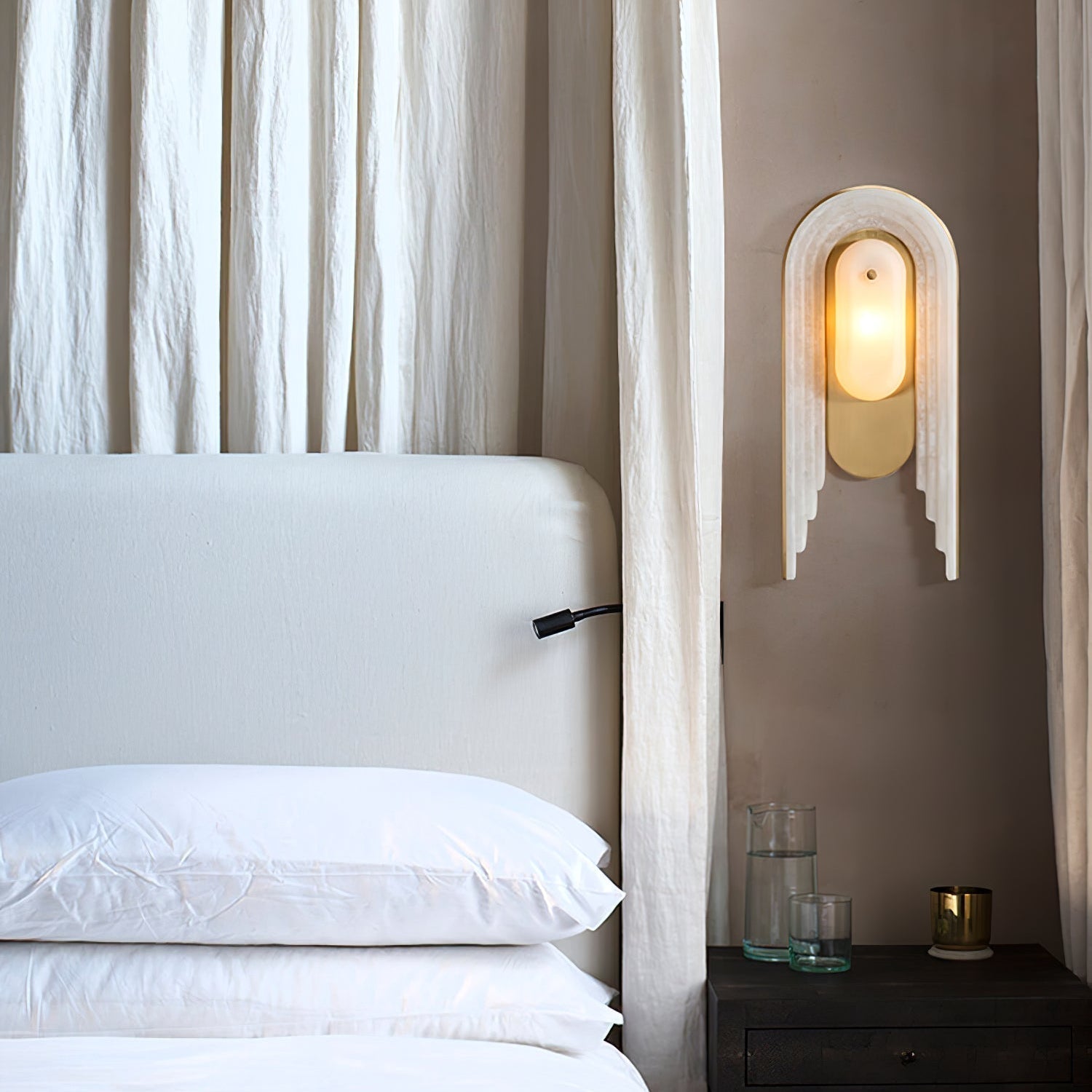 Alabaster Arc Wall Light