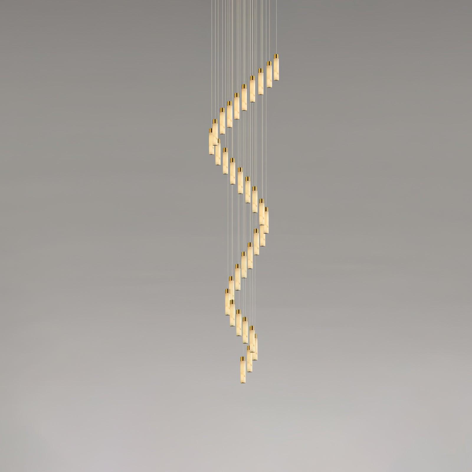 Vallén Alabaster Spiral Chandelier