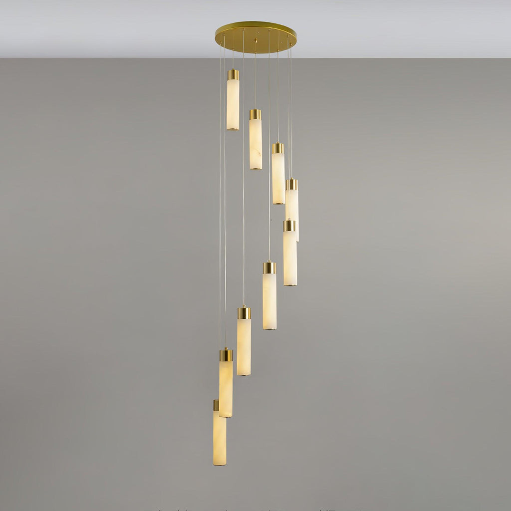 Vallén Alabaster Spiral Chandelier