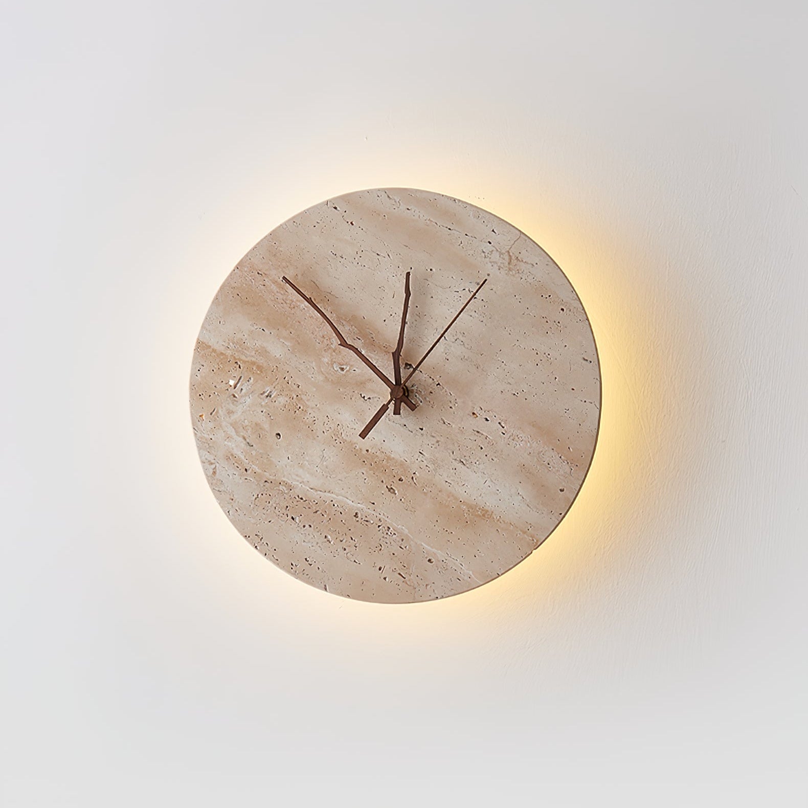 Travertine Aura Wall Clock