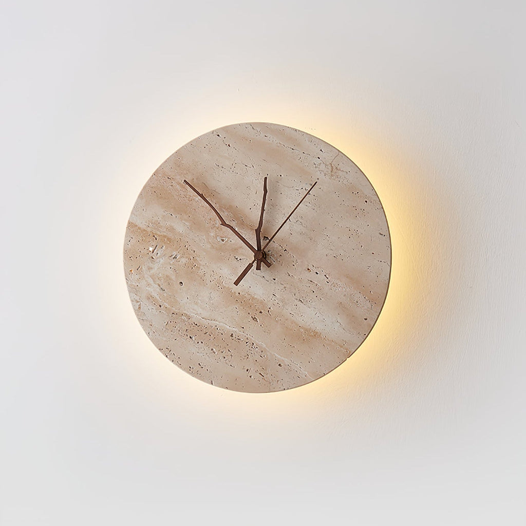 Travertine Aura Wall Clock