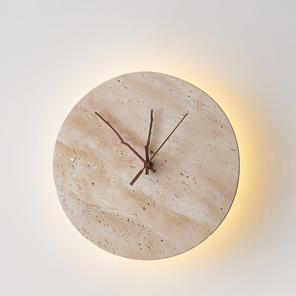Travertine Aura Wall Clock