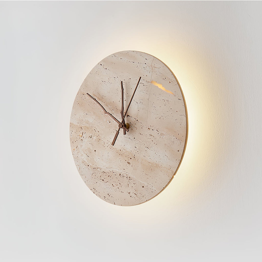 Travertine Aura Wall Clock