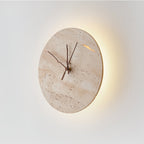 Travertine Aura Wall Clock