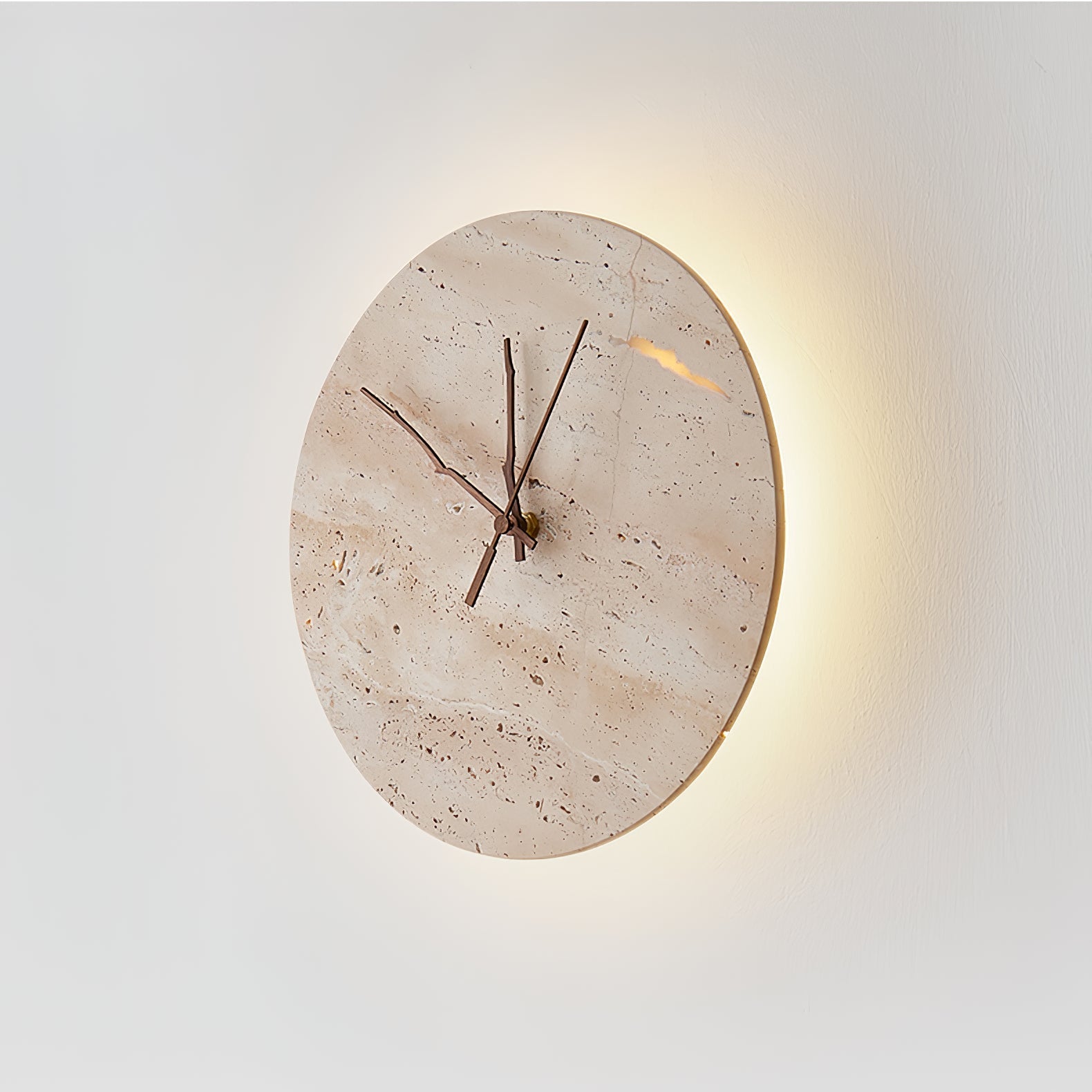 Travertine Aura Wall Clock