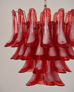 Vintage Crimson Petal Chandelier