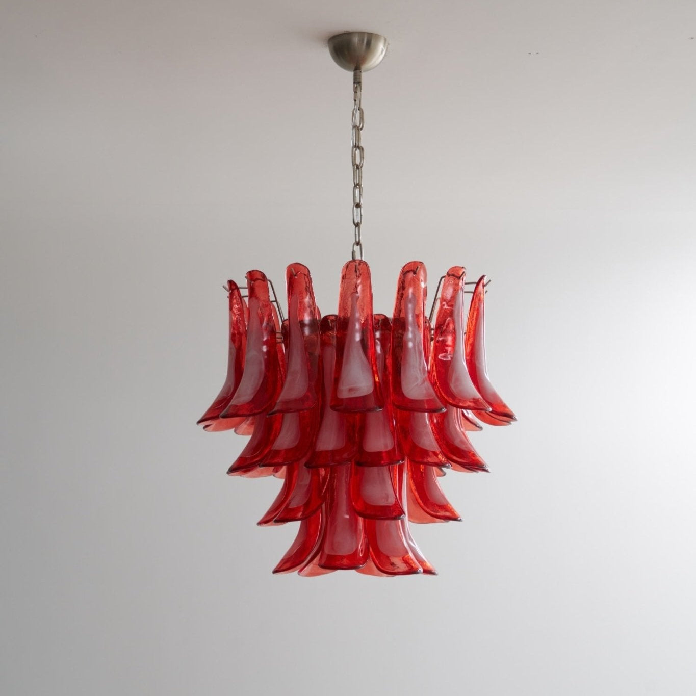 Vintage Crimson Petal Chandelier