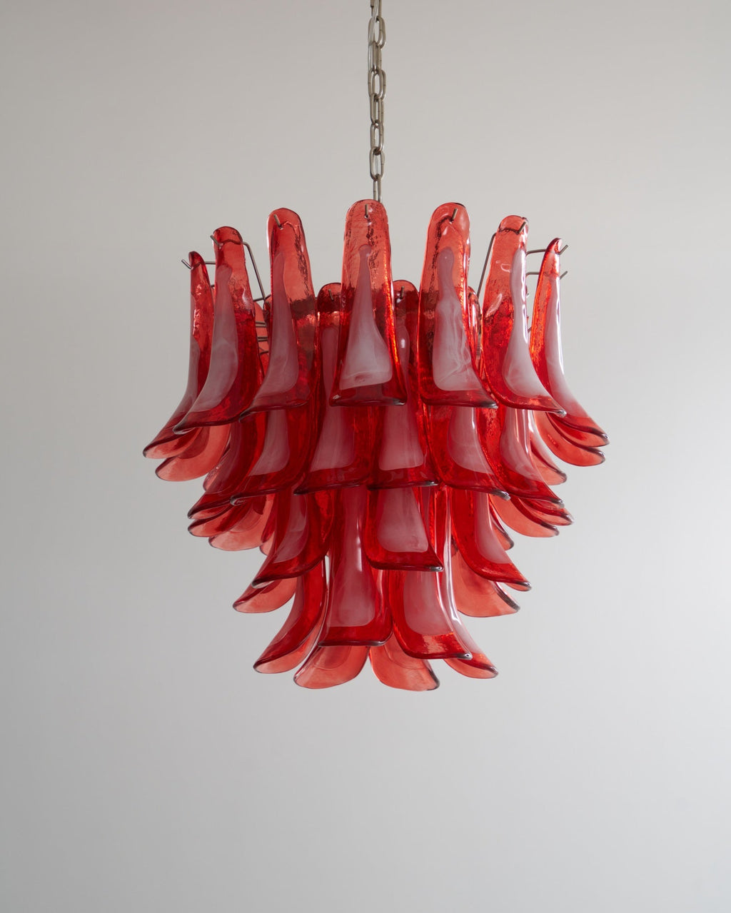 Vintage Crimson Petal Chandelier