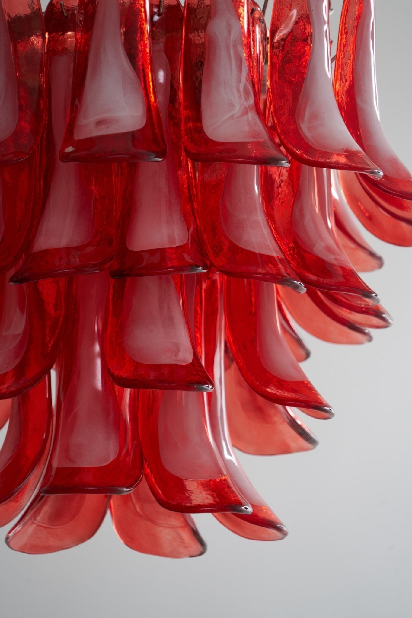Vintage Crimson Petal Chandelier