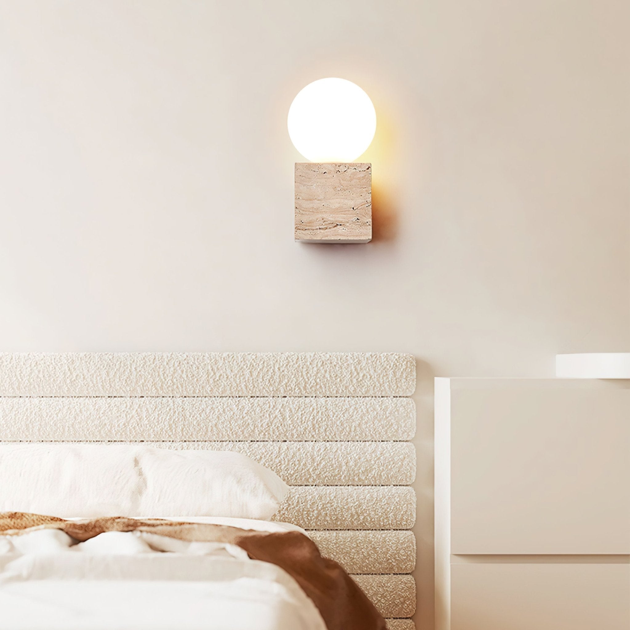 Solara Travertine Wall Lamp