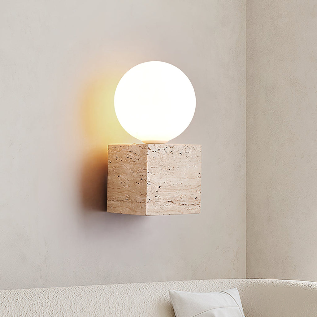 Solara Travertine Wall Lamp
