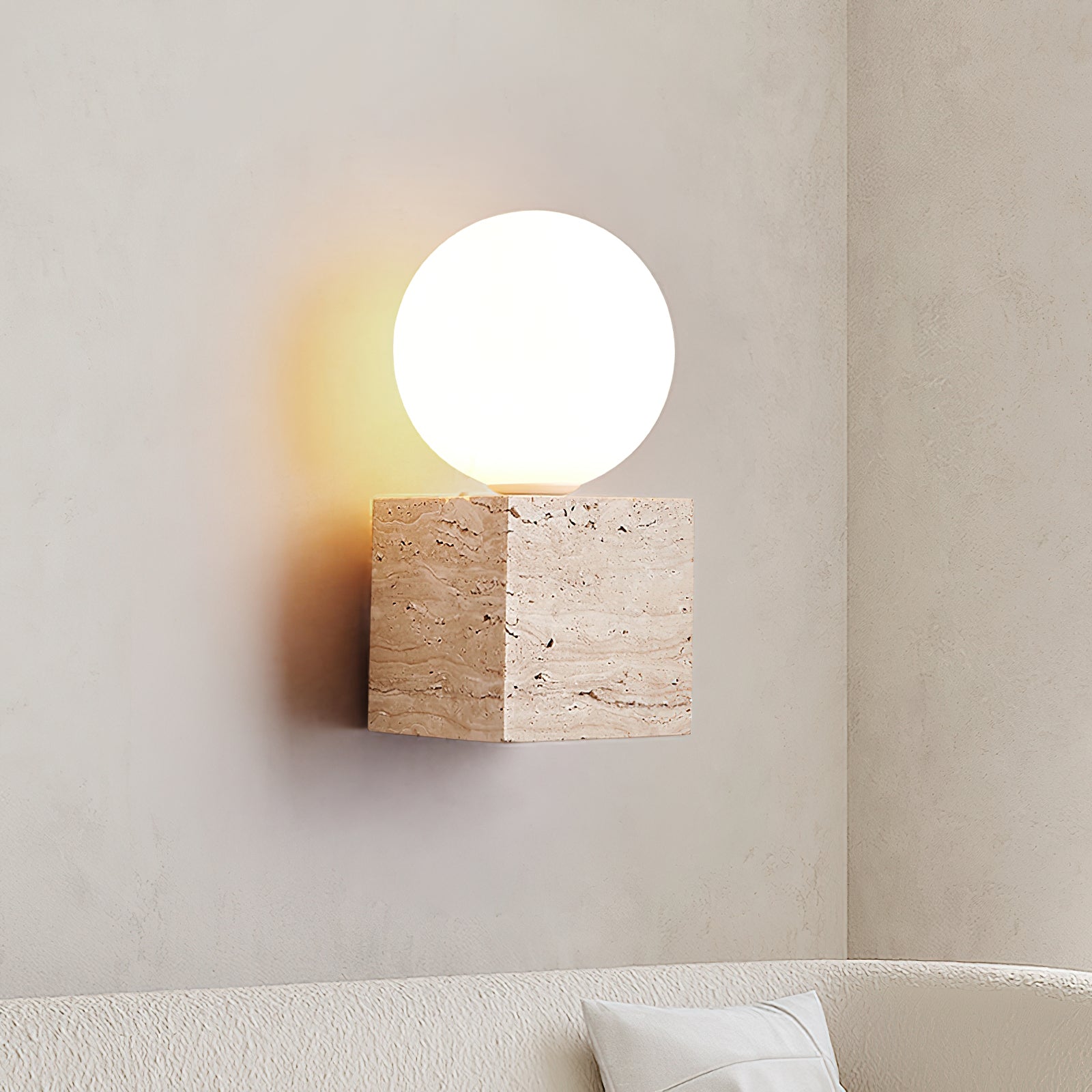 Solara Travertine Wall Lamp