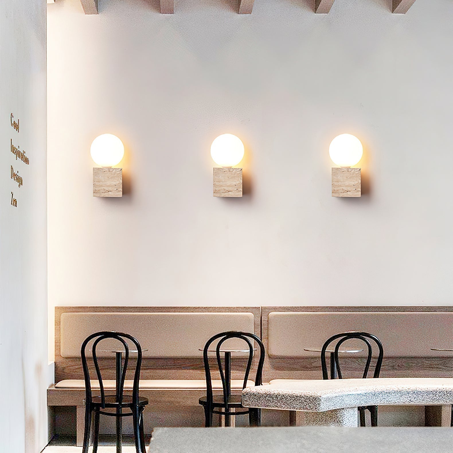 Solara Travertine Wall Lamp