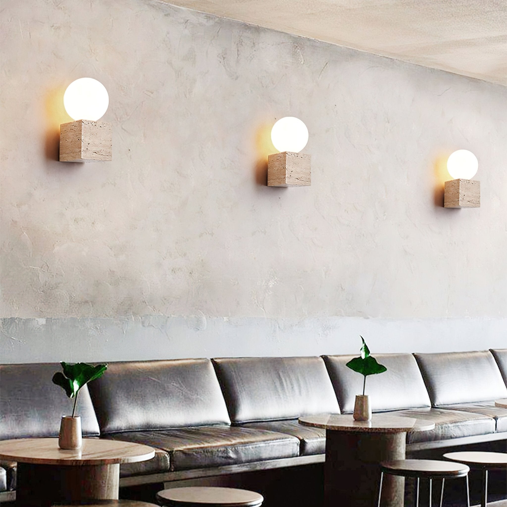 Solara Travertine Wall Lamp