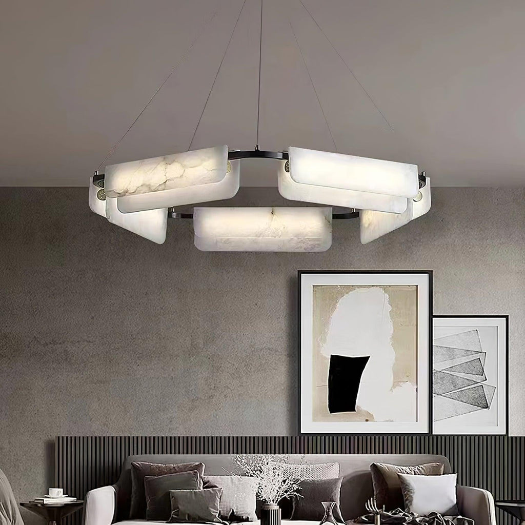 Circona Alabaster Pendant Light Chandelier