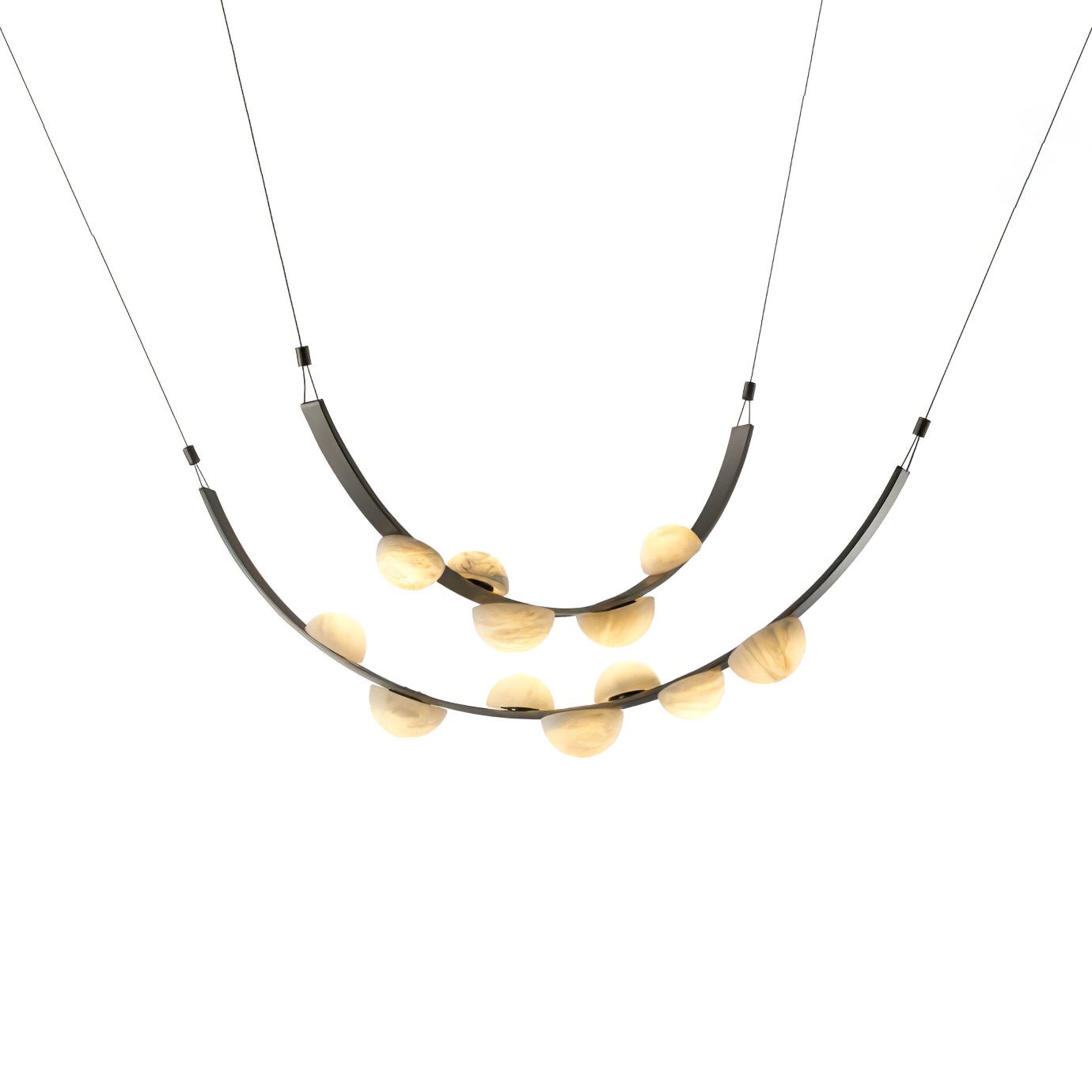 Loria Leather Whisper Alabaster Chandelier