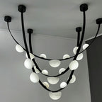 Loria Leather Whisper Alabaster Chandelier