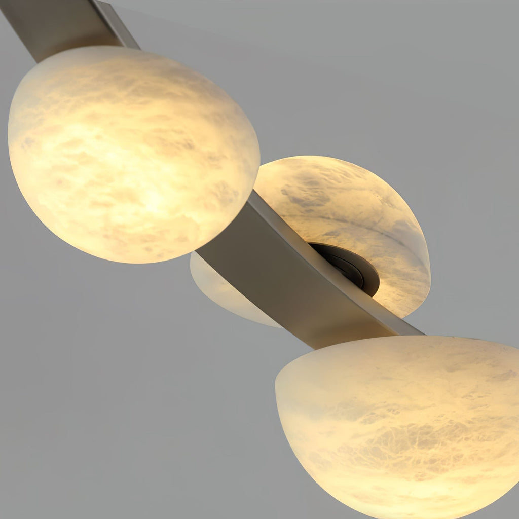 Loria Leather Whisper Alabaster Chandelier