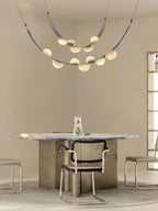 Loria Leather Whisper Alabaster Chandelier