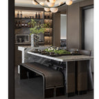 Loria Leather Whisper Alabaster Chandelier