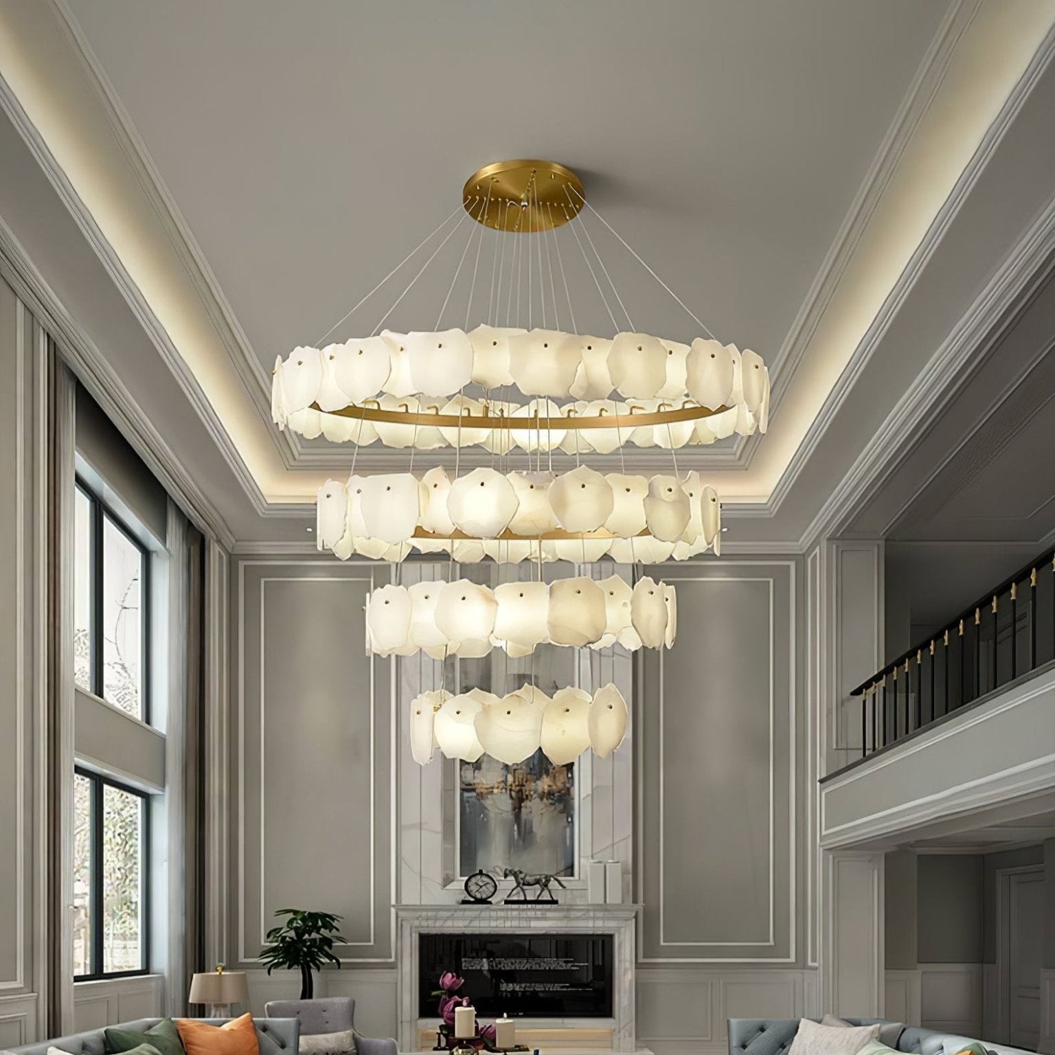 Lunara Grand Alabaster Chandelier